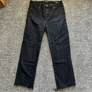Black Straight-Leg Jeans
